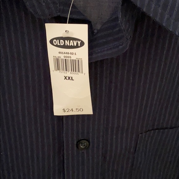 OLD NAVY Men’s Pinstriped Long Sleeve Button Down Big & Tall Size 2XL NWT - Picture 6 of 7